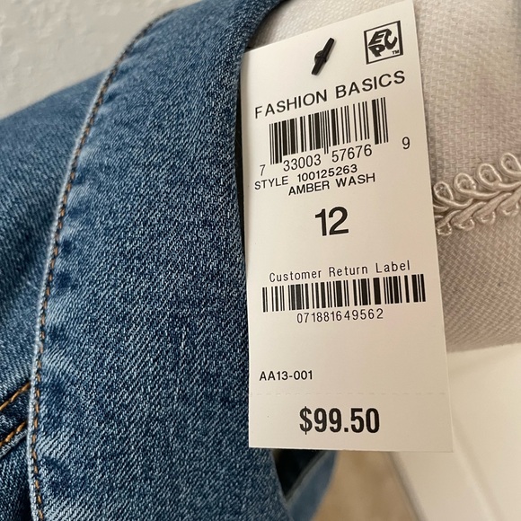 INC Denim Button-Down Belted Shirtdress Dress - Picture 4 of 5